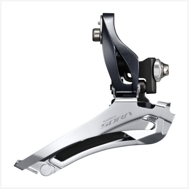 Forskifter 2 x 9-speed Shimano Sora FD-R3000 loddet on/down pull 61-66� - Sort/S�lv