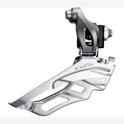 Forskifter 3 x 8-speed Shimano Claris FD-R2030 �34,9 mm klemme med adapter �31,8/28,6 mm / down-pull 63-66� vinkel 46-52T - gr�