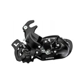 Bagskifter 6/7-speed Shimano Tourney TY300 med krog (B-Type) - Sort