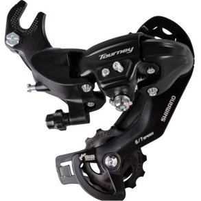 Bagskifter 6/7-gears Shimano Tourney TY300 med krog (B-type) - Sort (vrkstedsemballage)