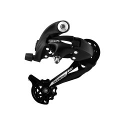 Bagskifter 7/8-speed Sunrace RDM57 med lang arm - direkte montering - sort
