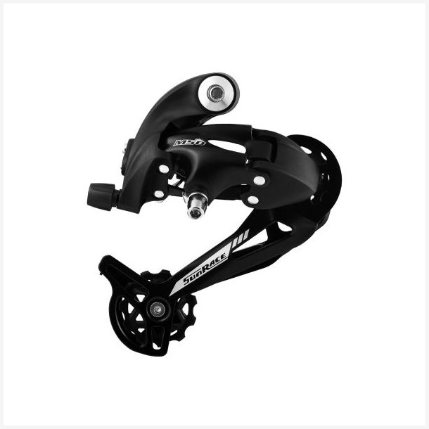 Bagskifter 7/8-speed Sunrace RDM57 med lang arm - direkte montering - sort