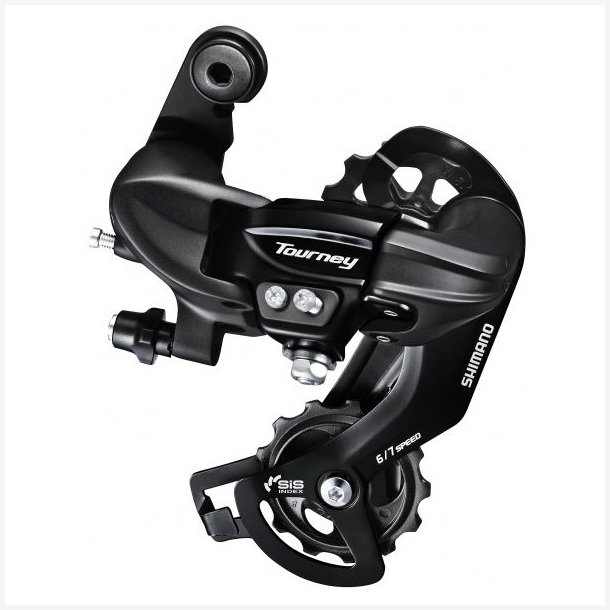 Bagskifter 6/7-speed Shimano Tourney TY300 til direkte montering (D-Type) - sort