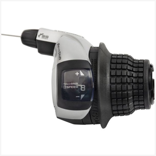 Revoshift gearskifter (til hjre) 7 gear Shimano Tourney SL-RS45 - sort/slv