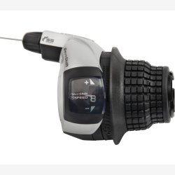 Revoshift gearskifter (til hjre) 7 gear Shimano Tourney SL-RS45 - sort/slv