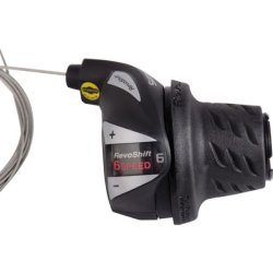 Revoshift gearskifter (til hjre) 6 gear Shimano Tourney SL-RS36 - sort/slv