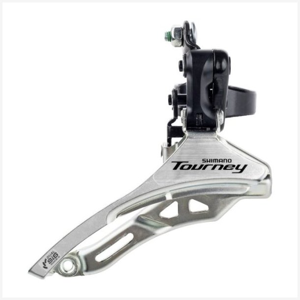 Forskifter 3 x 6/7 gear Shimano Tourney FD-TY300 nedsving/toptrk hj klemme 28,6mm, 42T - (66-69)
