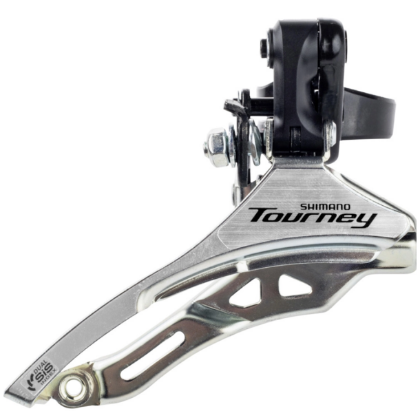 Forskifter 3 x 6/7 speed Shimano Tourney FD-TY300 down swing/top pull - hj klemme 31,8 mm - 42T