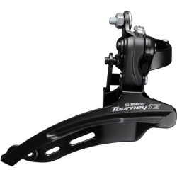 Forskifter 6/7 speed Shimano Tourney TZ FD-TZ510 down swing - hj klemme 28,6 mm - 48T - Sort/Slv
