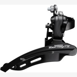 Forskifter 6/7 speed Shimano Tourney TZ FD-TZ510 down swing - hj klemme 28,6 mm - 48T - Sort/Slv