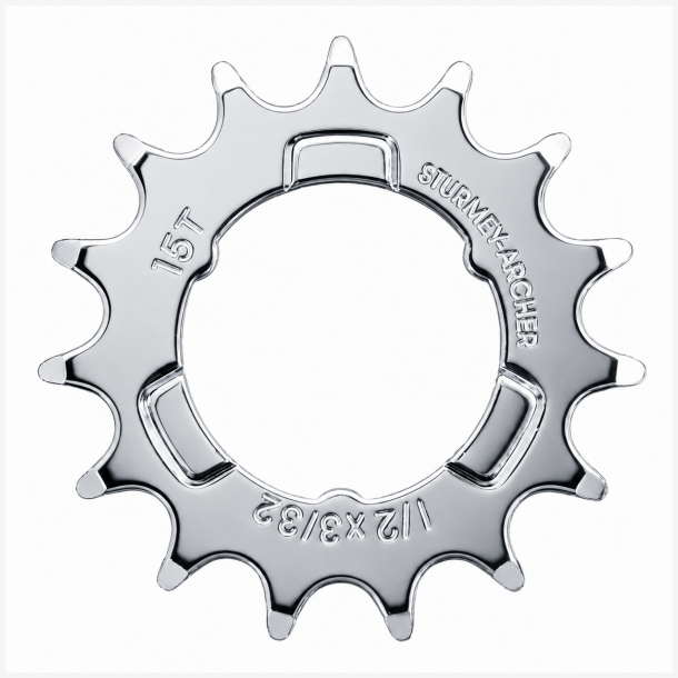 Tandhjul Sturmey Archer 15T - 3/32" flad - forkromet