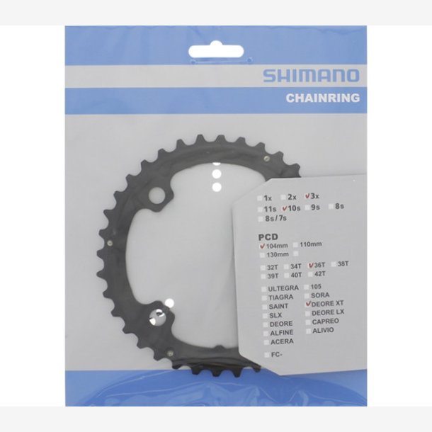 Tandhjul  36T Shimano Deore XT FC-T781 36T-AL