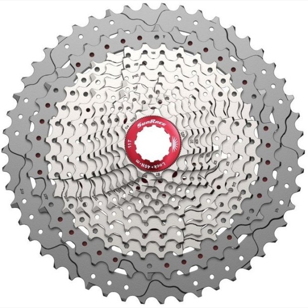 Cassette-Sprocket Sunrace CSMZ903 12 speed 11-51T metallic with Red Spider