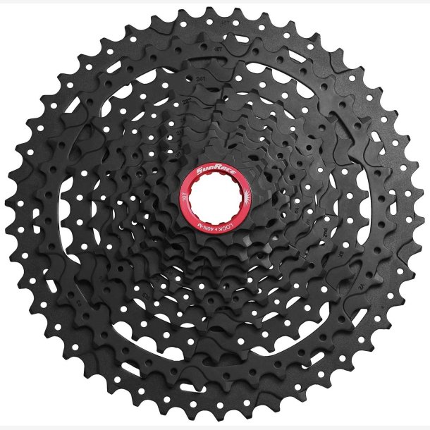 Kassette 11 ​​speed Sunrace CSMX9X til Sram XD-driver body 10-46T - sort