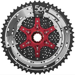 Cassette-Sprocket Sunrace CSMZ90 12 speed 11-50T - black with red spider