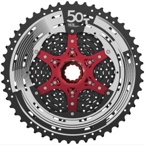 Cassette-Sprocket Sunrace CSMZ90 12 speed 11-50T - black with red spider