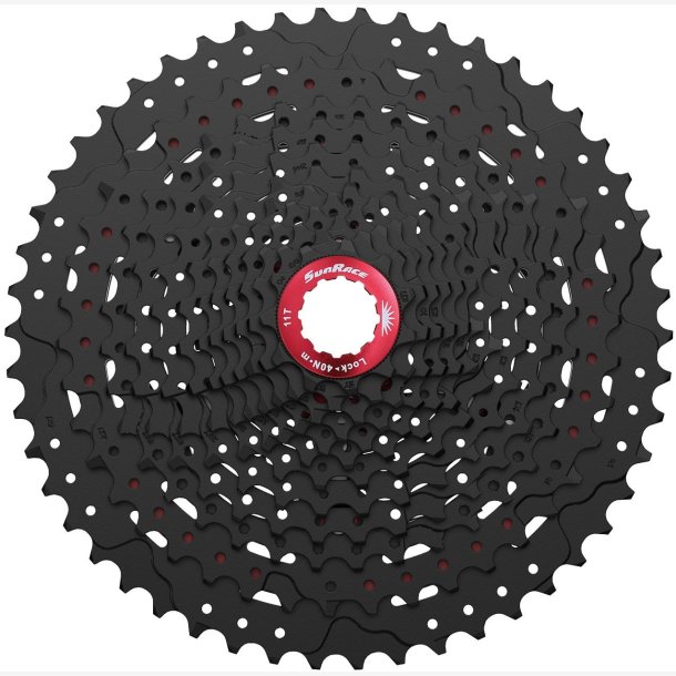 Kassette 12 speed Sunrace CSMZ90 11-50T - sort med r�d spider