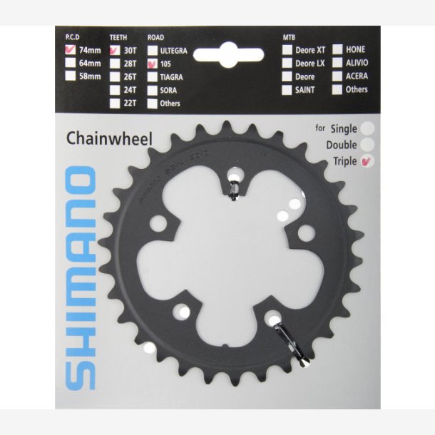 Tandhjul 30T Shimano 105 FC-5703 - black