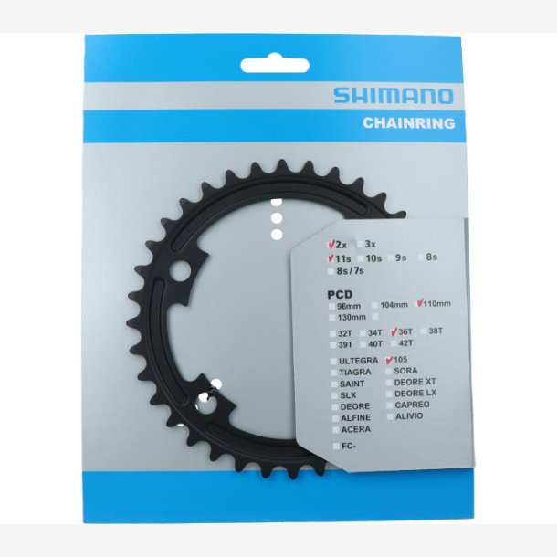 Tandhjul 36T Shimano 105 FC-R7000 - black