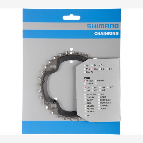 Tandhjul 32T Shimano SLX FC-M670 (AE) 10 speed - silver