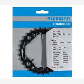 Tandhjul 30T Shimano FC-MT500 / FC-M523 (AN) 10 speed - black