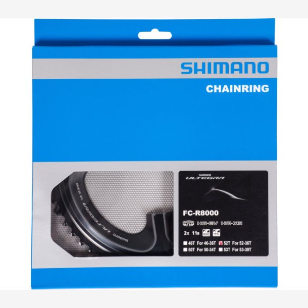 Tandhjul 52T Shimano Ultegra FC-R8000 (MT) 2x11 speed - black