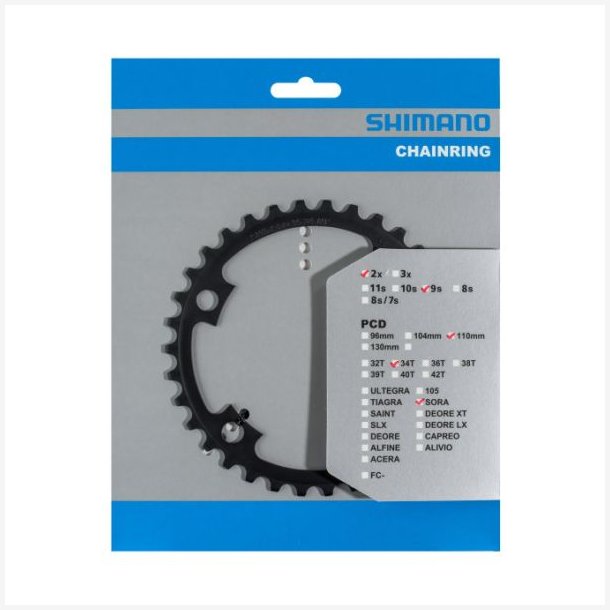 Klinge 34T Shimano Sora FC-R3000 - 9 gear