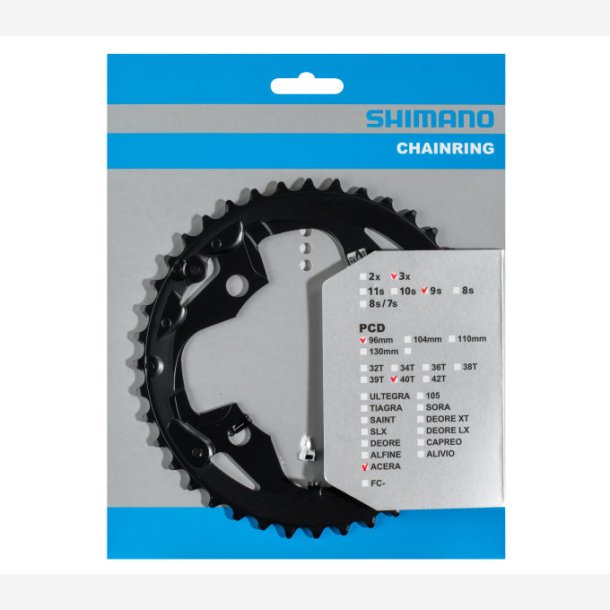 Tandhjul 40T Shimano Acera FC-M3000 - 9 speed