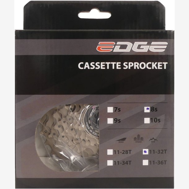 Cassette-sprocket 8 speed Edge CSM5008 11-32T - silver