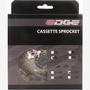 Cassette-sprocket 9 speed Edge CSM5009 11-32T - silver