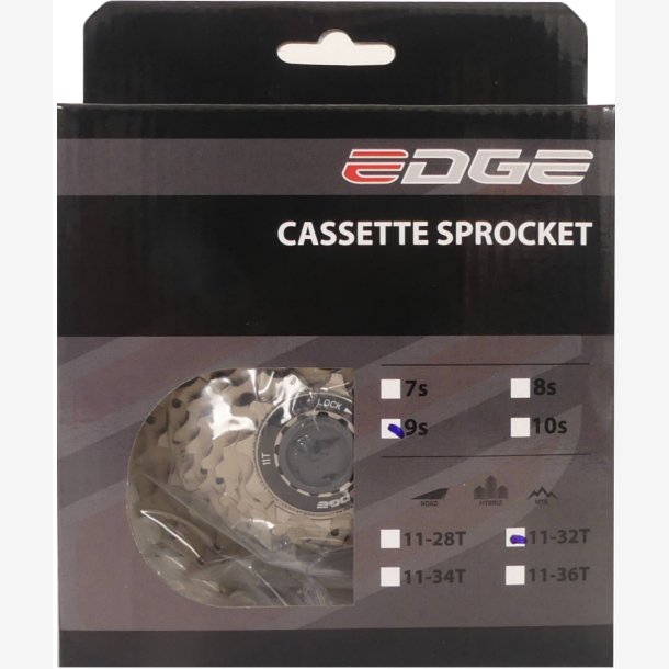 Cassette-sprocket 9 speed Edge CSM5009 11-32T - silver