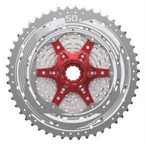 Cassette-sprocket 11 speed Sunrace CSMX8 11-42T - silver/red