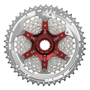 Cassette-sprocket 10 speed Sunrace CSMX3 11-42T - silver/red