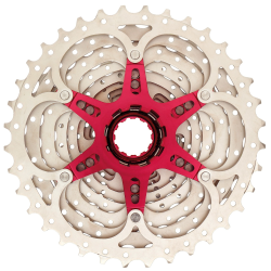 Cassette-sprocket 10 speed Sunrace CSMX0 11-36T - silver/red