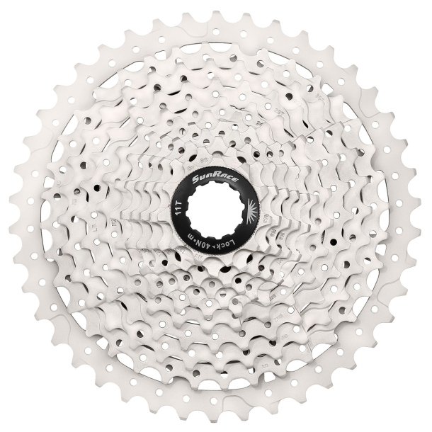 Cassette-sprocket 10 speed Sunrace CSMS3 11-46T - metallic silver