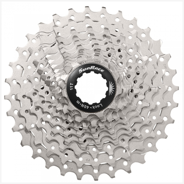 Kassette 11 ​​speed Sunrace CSRS3 11-32T - metallic med sort spider