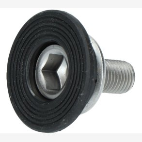 Krankfastg�relsesskrue inkl. d�ksel Shimano til FC-TX501 / FC-TY501 - Sort/S�lv