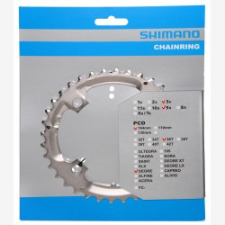 Tandhjul 36T Shimano Deore FC-M532 - silver