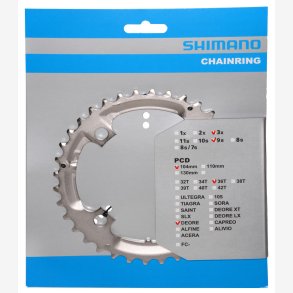 Tandhjul 36T Shimano Deore FC-M532 - silver