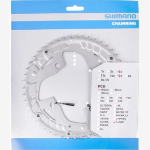 Klinge 48T Shimano Alivio FC-T4060 - s�lv (til 48-38-28T)