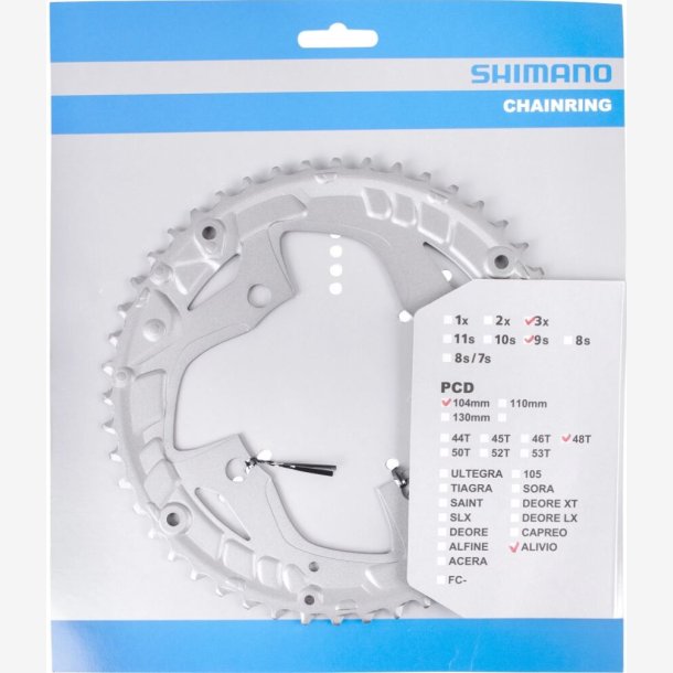 Klinge 48T Shimano Alivio FC-T4060 - s�lv (til 48-38-28T)