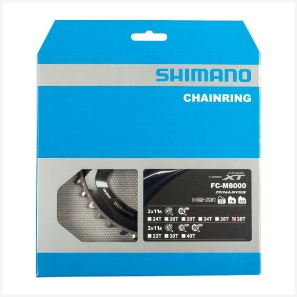 Klinge 38T Shimano XT FC-M8000 2 x 11 speed