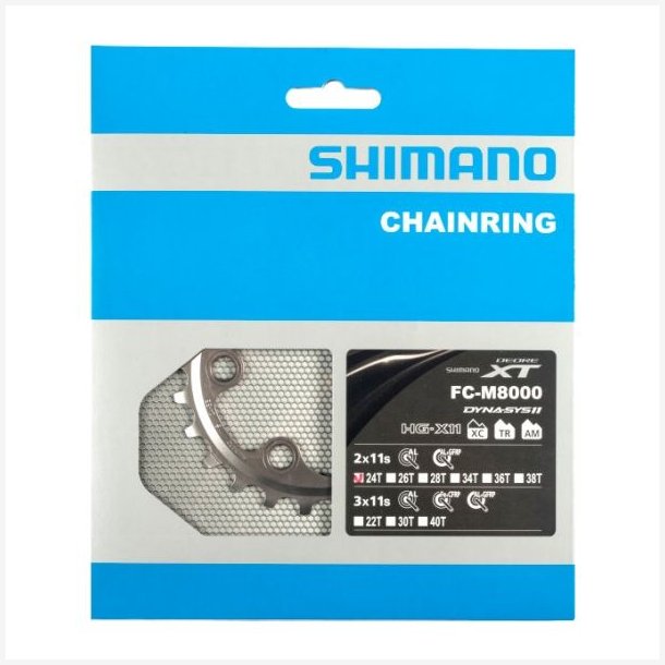 Klinge 24T Shimano XT FC-M8000 2 x 11 speed