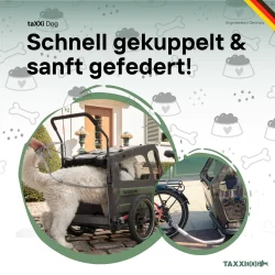TAXXI DOG M � Luksus hundetrailer til cykel - gr�/gr�n