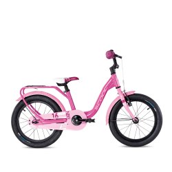 niXe 16" aluminium pigecykel med fodbremse - pink/baby pink