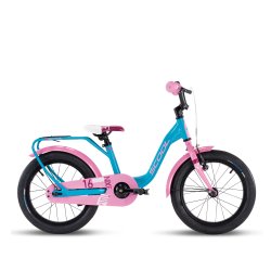 niXe 16" aluminium brnecykel med fodbremse, ocean bl/pink