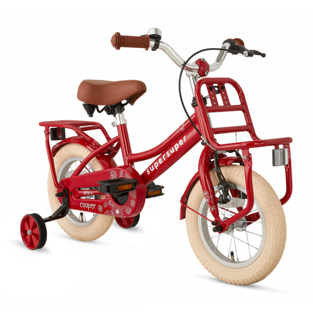 12 tommer pigecykel Cooper Super Super rød