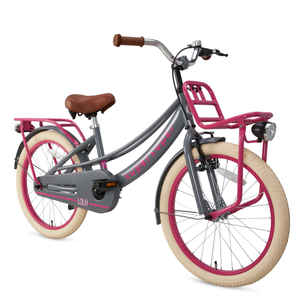 20 tommer pigecykel Lola grå pink - 20" Cykler Cykelonline.dk