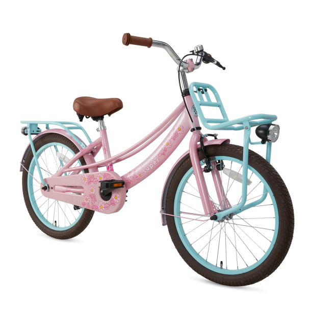 20 tommer pigecykel Lola Super Super roze turkis