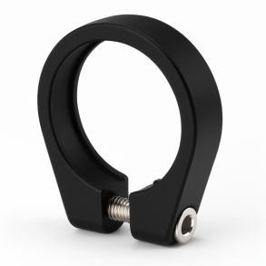 Sadelpindklemme �34,9 mm Kant aluminium med unbrakoskrue - sort